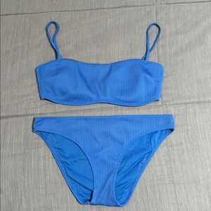 Hollister Vibrant Blue Ribbed Bikini